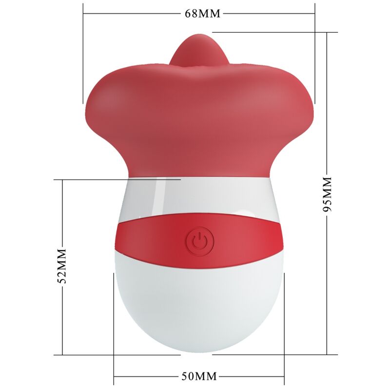 PRETTY LOVE - MINA TONGUE STIMULATOR LIGHT RED PRETTY LOVE FLIRTATION
