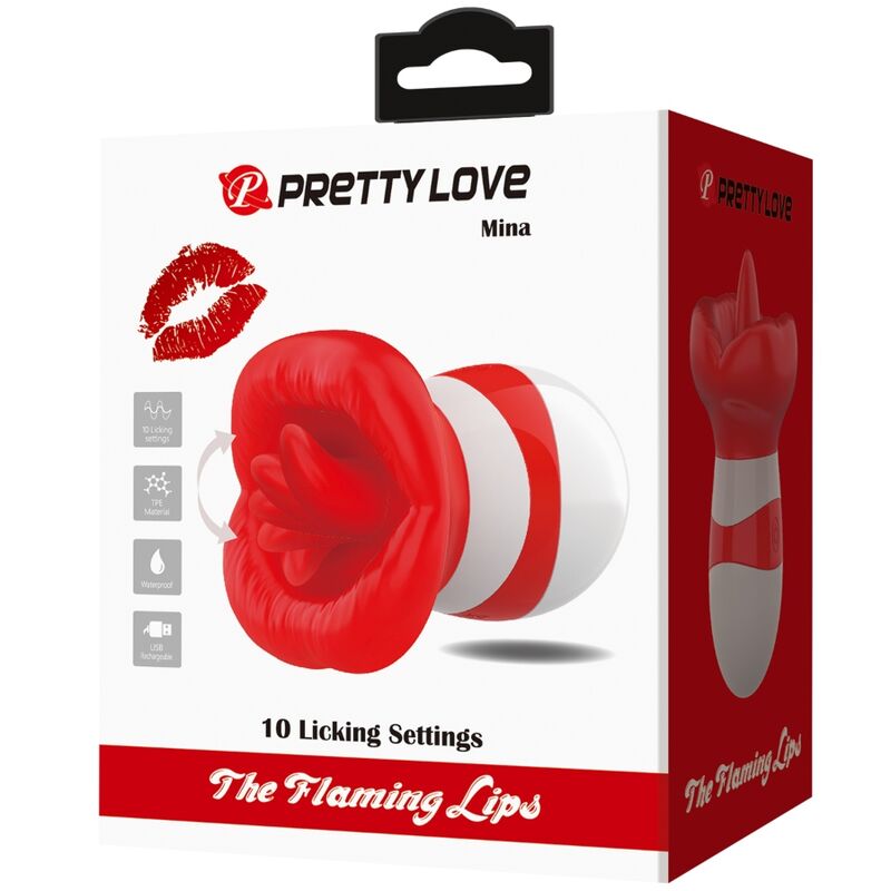 PRETTY LOVE - MINA TONGUE STIMULATOR LIGHT RED PRETTY LOVE FLIRTATION