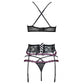 LIVCO CORSETTI FASHION - SNEHANA LC 90443 BRA + GARTER BELT + PANTY BLACK
