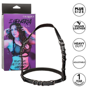 CALEXOTICS - EUPHORIA PLUS SIZE HALTER BUCKLE HARNESS BLACK CALEXOTICS