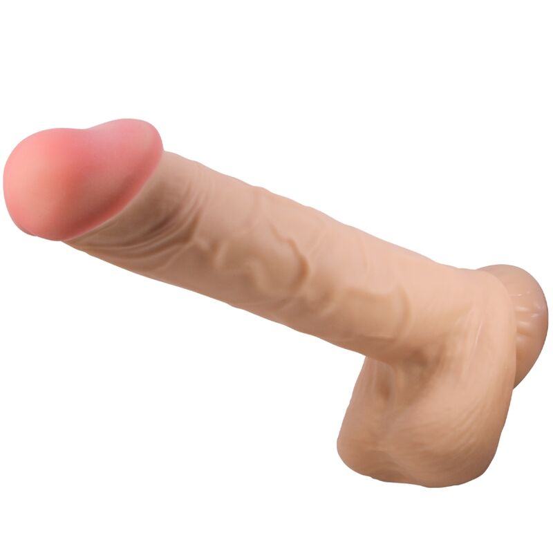 PRETTY LOVE - BĪDĀMĀS ĀDAS SĒRIJA REĀLISTS DILDO AR BĪDĀMĀM ĀDAS SŪCĒŠANAS GĀZES MĪSTA 26 CM
