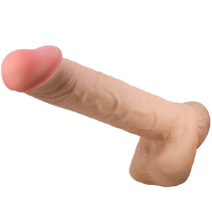 PRETTY LOVE - BĪDĀMĀS ĀDAS SĒRIJA REĀLISTS DILDO AR BĪDĀMĀM ĀDAS SŪCĒŠANAS GĀZES MĪSTA 26 CM