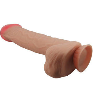 PRETTY LOVE - BĪDĀMĀS ĀDAS SĒRIJA REĀLISTS DILDO AR BĪDĀMĀM ĀDAS SŪCĒŠANAS GĀZES MĪSTA 26 CM