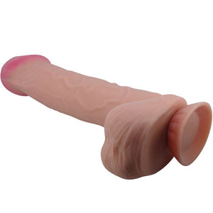 PRETTY LOVE - SLIDING SKIN SERIES REALISTIC DILDO WITH SLIDING SKIN SUCTION CUP BROWN 26 CM PRETTY LOVE HIGH GRADE