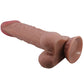 PRETTY LOVE — BĪDĀMĀS ĀDAS SĒRIJA REĀLISTS DILDO AR BĪDĀMĀM ĀDAS SŪCĒŠANĀS BRŪNAS 24 CM