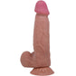 PRETTY LOVE - SLIDING SKIN SERIES РЕАЛИСТИЧЕСКИЙ ДИЛДО С СКОЛЬЗЯЩЕЙ КОРИЧНЕВОЙ КОЖЕЙ ПРИСОСКОЙ 21,8 СМ