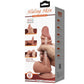 PRETTY LOVE - SLIDING SKIN SERIES РЕАЛИСТИЧЕСКИЙ ДИЛДО С СКОЛЬЗЯЩЕЙ КОРИЧНЕВОЙ КОЖЕЙ ПРИСОСКОЙ 21,8 СМ