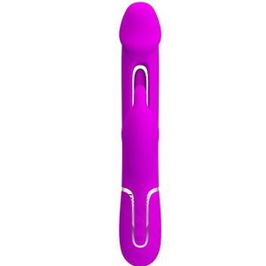 PRETTY LOVE - KAMPAS RABBIT 3 IN 1 MULTIFUNCTION VIBRATOR WITH TONGUE FUCHSIA PRETTY LOVE FLIRTATION