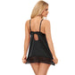 SUBBLIME — BABYDOLL AR ZIEDU APRAKSTU KRŪTIS, BLACK S/M