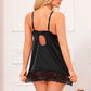 SUBBLIME — BABYDOLL AR ZIEDU APRAKSTU KRŪTIS, BLACK S/M