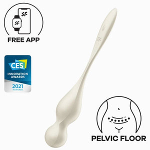 SATISFYER - LOVE BIRDS ВИБРАЦИОННЫЕ ШАРИКИ КЕГЕЛЯ БЕЛЫЕ