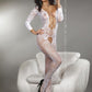 LIVCO CORSETTI FASHION - ZITA LC 17199 БОДИ-ЧУЛКИ С ВЫРЕЗОМ БЕЛЫЕ ОДИН РАЗМЕР