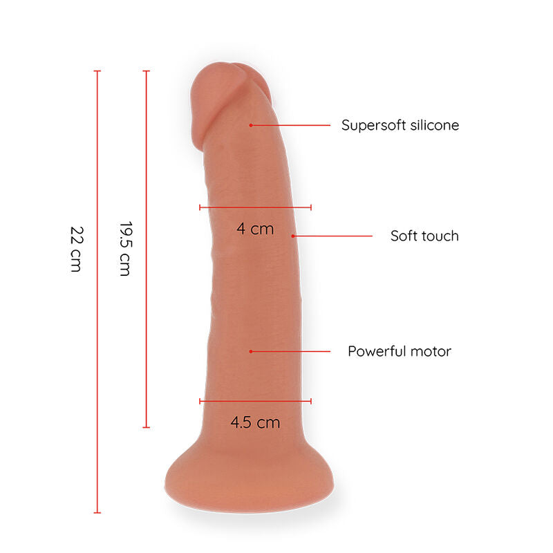 ONINDER Bogotá Vibrator Dildo, 22cm, 9 speeds, super soft silicone, ergonomic design, powerful motor, natural color.