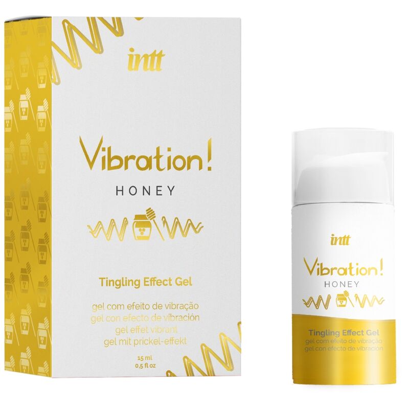 INTT Intimate Stimulant Honey Gel with Vibro Effect, 15ml bottle and box