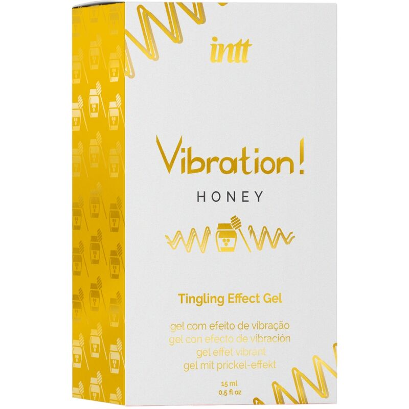 INTT Powerful Intimate Stimulant Honey Liquid Vibrator Gel 15 ml packaging with Amazon plant properties and honey aroma.