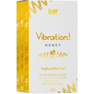 INTT Powerful Intimate Stimulant Honey Liquid Vibrator Gel 15 ml packaging with Amazon plant properties and honey aroma.