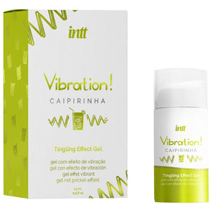 INTT Caipirinha Liquid Vibrator Gel 15ml with packaging, Amazon plant properties, vibrant and warming effects.
