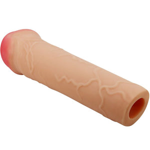 PRETTY LOVE Nile penis extender cover in flesh tone, adds extra inch, realistic feel, designed for comfort, and delays ejaculation.