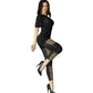 CHILIROSE — CR 3390 LEGGINS BLACK &amp; LEOPARD S/M