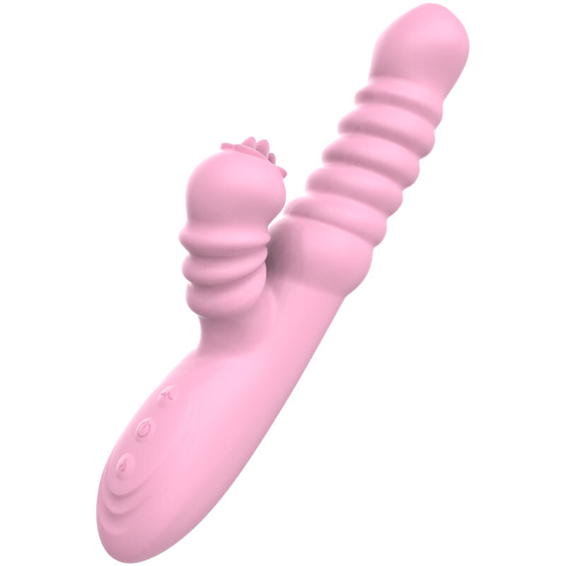 ARMONY - VIBRATOR MULTIFUNCTION WITH STIMULATING TONGUE HEAT EFFECT PINK - LoveYou.lv