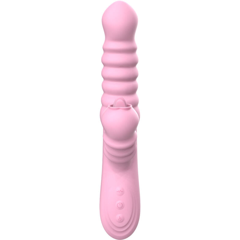 ARMONY - VIBRATOR MULTIFUNCTION WITH STIMULATING TONGUE HEAT EFFECT PINK - LoveYou.lv