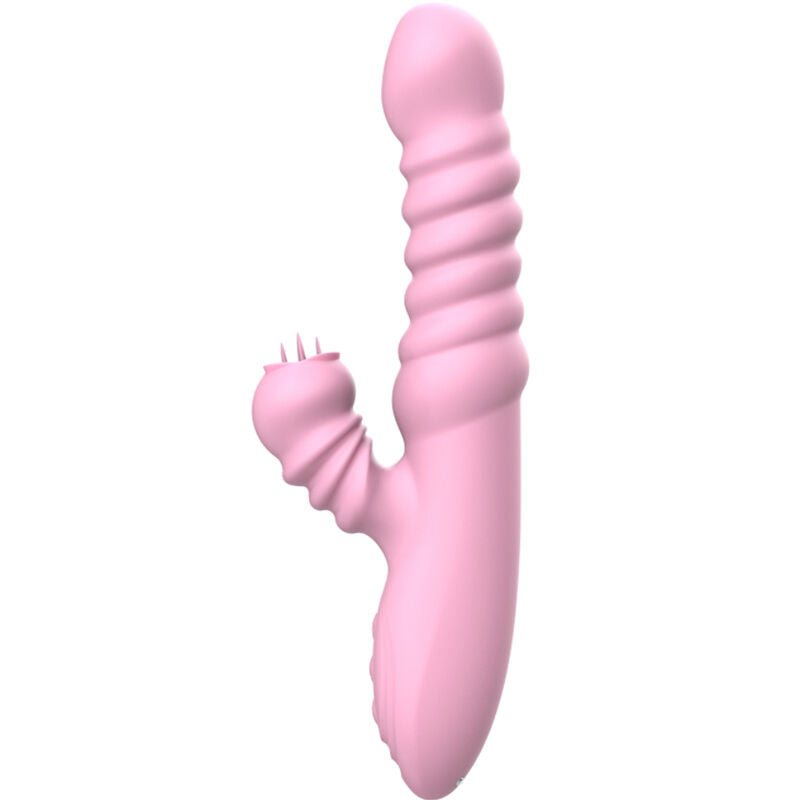 ARMONY - VIBRATOR MULTIFUNCTION WITH STIMULATING TONGUE HEAT EFFECT PINK - LoveYou.lv