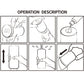Instructional diagram for using the PRETTY LOVE 3D Stimulator Can Model 1, showing steps to open, lubricate, and use discreetly.