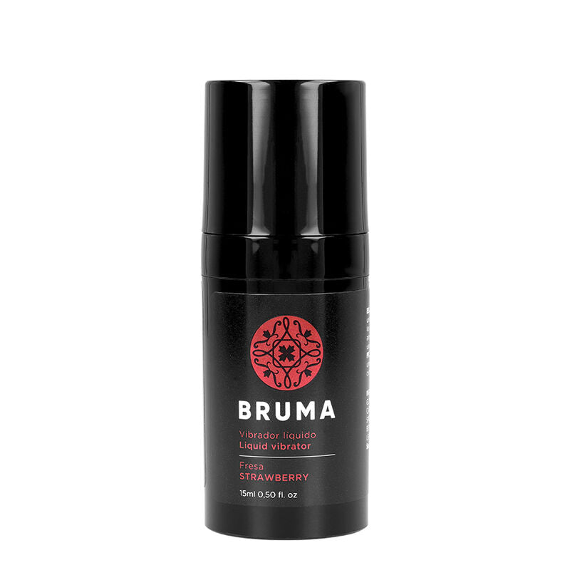 BRUMA Liquid Vibrator Ultra Sliding Strawberry 15ml bottle for intimate pleasure.
