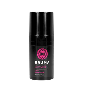 BRUMA Liquid Vibrator Ultra Sliding Bubblegum 15ml bottle, intimate gel for pleasurable sensations, black packaging with pink label