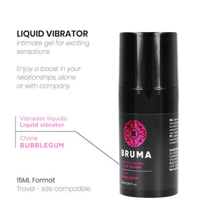 BRUMA Liquid Vibrator Ultra Sliding Bubblegum 15ML intimate gel for exciting and pleasurable sensations.