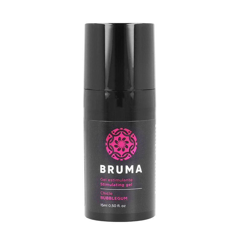 BRUMA Bubblegum Flavor Stimulating Gel 15ml bottle on white background
