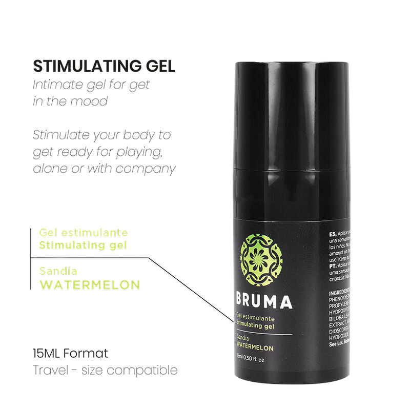 BRUMA Watermelon Flavor Intimate Gel 15ml - Stimulate and Enhance Intimate Moments