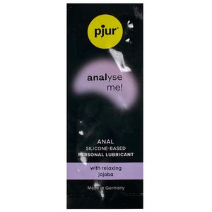 PJUR Analyse Me Anal Relaxing Gel 1.5 ml silicone lubricant with jojoba for pain-free anal intercourse.