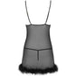 LIVCO CORSETTI FASHION - КОМПЛЕКТ ZERUNAM BABYDOLL + ЧЕРНЫЕ СТРИНГИ