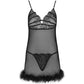 LIVCO CORSETTI FASHION - КОМПЛЕКТ ZERUNAM BABYDOLL + ЧЕРНЫЕ СТРИНГИ