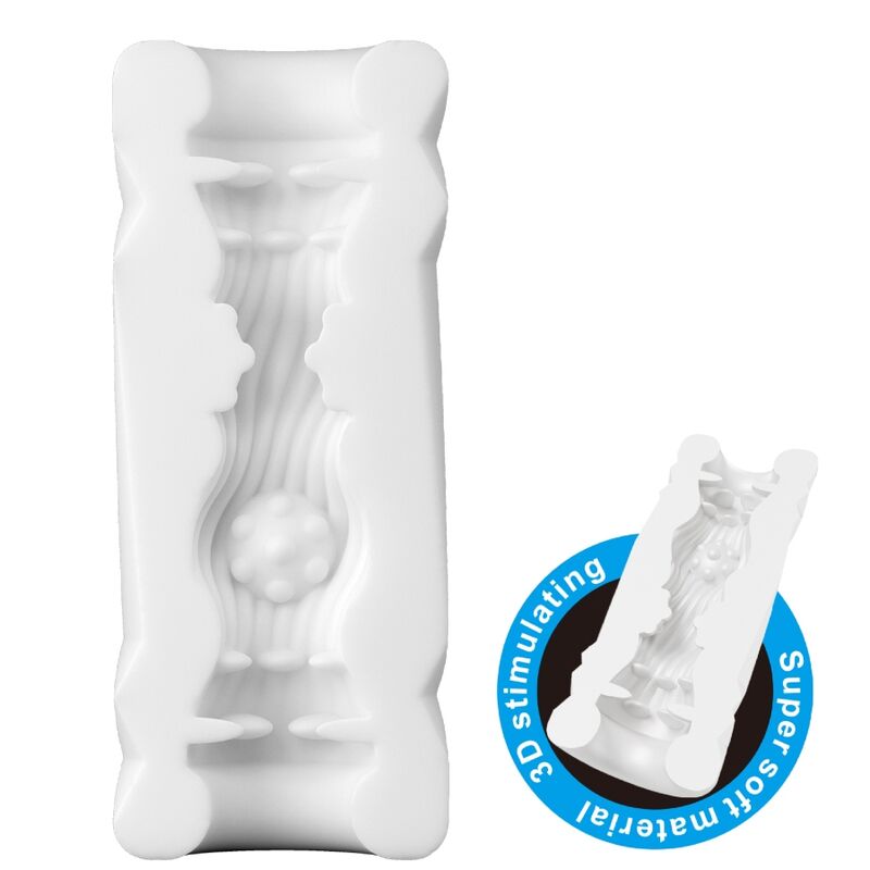 3D stimulating design of PRETTY LOVE can model masturbator, showing soft TPR material and discreet, portable structure.