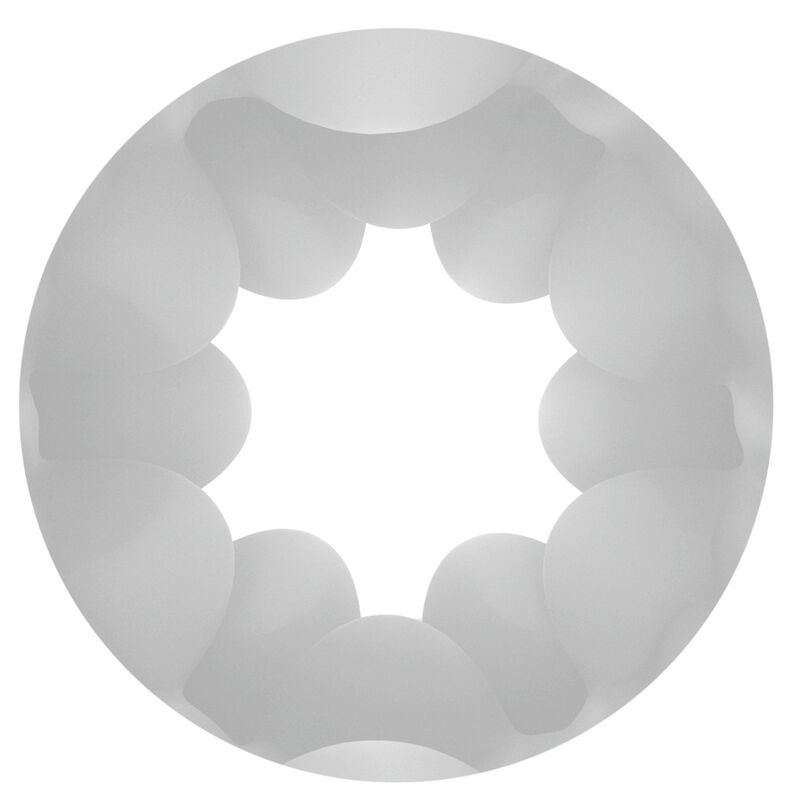 Inner view of a ribbed 3D men masturbator with soft TPR material for realistic experience.