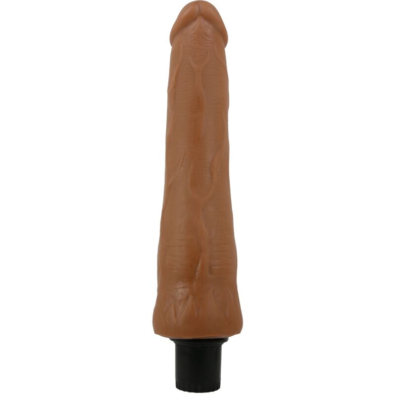 PRETTY LOVE Alfredo realistic 21.5 cm vibrating dildo with veiny shaft and multi-speed dial base, battery-powered.