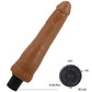 Pretty Love Alfredo realistic vibrator with veiny shaft and multi-speed dial, 21.5 cm length, 4 cm diameter, 2 AAA batteries required.