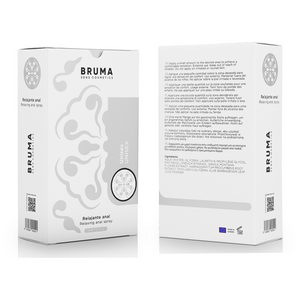 BRUMA Relaxing Anal Spray Unisex 30ml packaging, designed for enhancing comfort and relaxation in intimate moments.