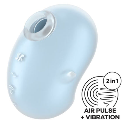 SATISFYER - CUTIE GHOST НАКЛАДНОЙ ВИБРАТОР СВЕТЛО-ГОЛУБОЙ
