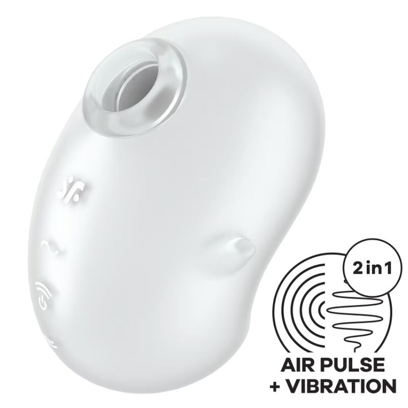 SATISFYER - CUTIE GHOST НАКЛАДНОЙ ВИБРАТОР БЕЛЫЙ