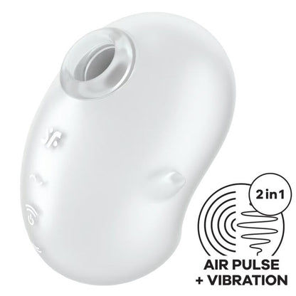 SATISFYER - CUTIE GHOST НАКЛАДНОЙ ВИБРАТОР БЕЛЫЙ