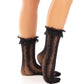 LEG AVENUE - POTĪTES ZEĶES AR RUFFLES, MELNAS