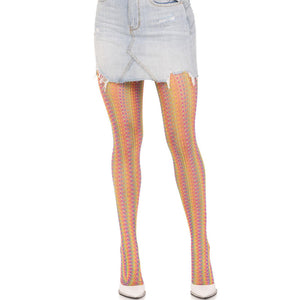 LEG AVENUE - MULTICOLOR CROCHET STOCKINGS LEG AVENUE HOSIERY