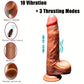 Armony realistic dildo vibrator with thrusting, wireless remote, and magnetic charging features, 10 vibration modes, heat effect.