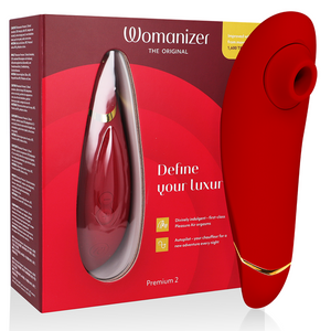 WOMANIZER - PREMIUM 2 КЛИТОРАЛЬНЫЙ СТИМУЛЯТОР БОРДО