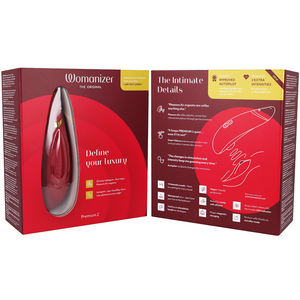 WOMANIZER - PREMIUM 2 CLITORAL STIMULATOR BORDEAUX WOMANIZER