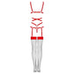 LIVCO CORSETTI FASHION - THIARA LC 20213 КОМПЛЕКТ БОДИ + ЧУЛКИ КРАСНЫЙ S/M