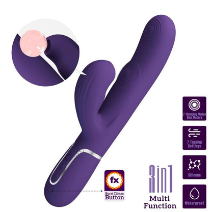 PRETTY LOVE — PERLITA G-SPOT VIBRATOR 3 IN 1 DAUDZFUNKCIJAS PURPA